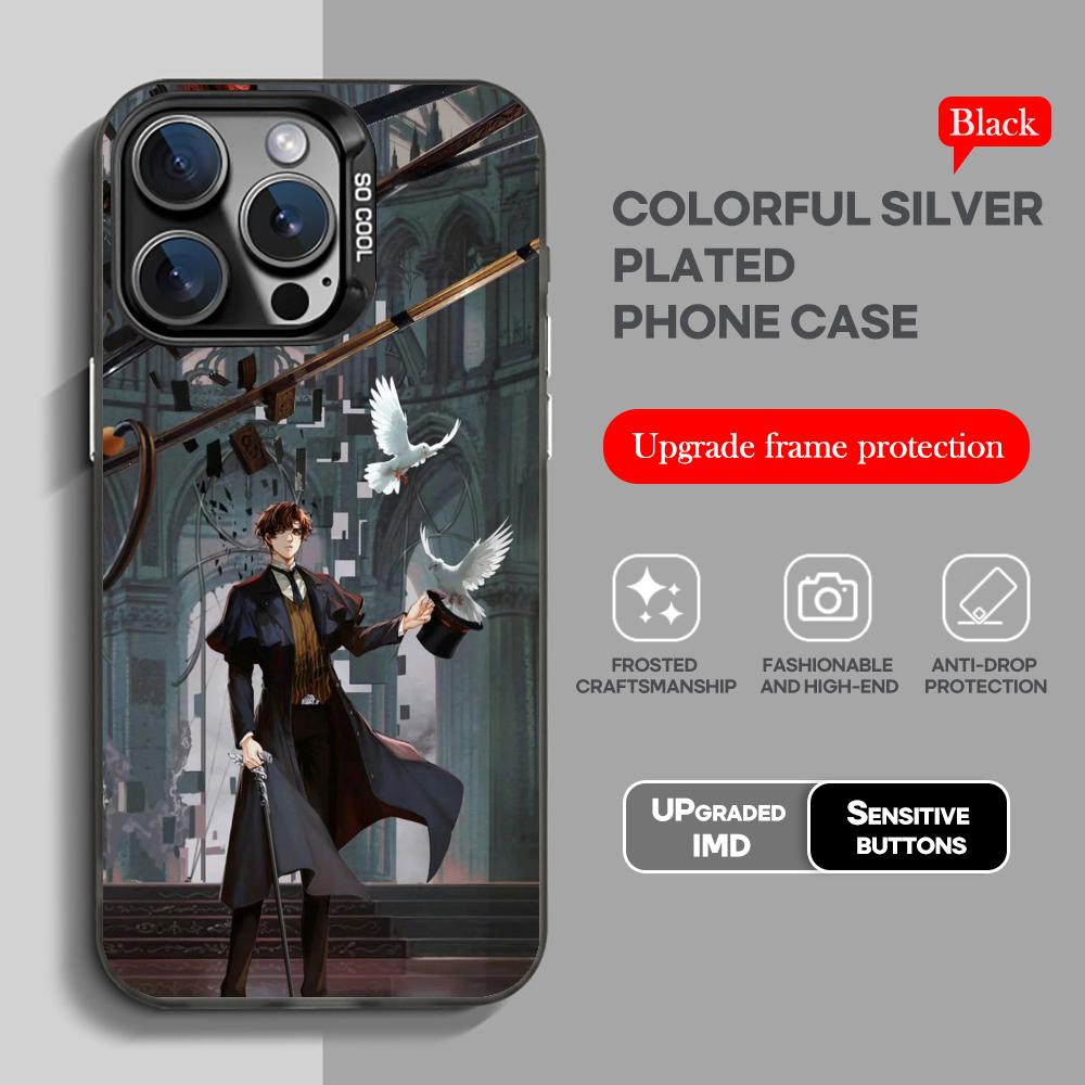 Lord of Mysteries Phone Case black IMD Colorful Silver Suitable case for iPhone 17 16 e 15 14 13 12 11 Pro Max