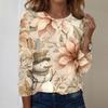 Long Sleeve Shirts For Women Cute Print Graphic Tees Blouses Casual Plus Size Basic Tops Pullover