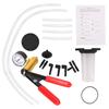 2 In 1 Brake Bleeder Kit with Hand Vacuum Pump with 0-760 mmHg Gauge Adapters Automotive Brake Fluid Bleeding Set for Bike Car