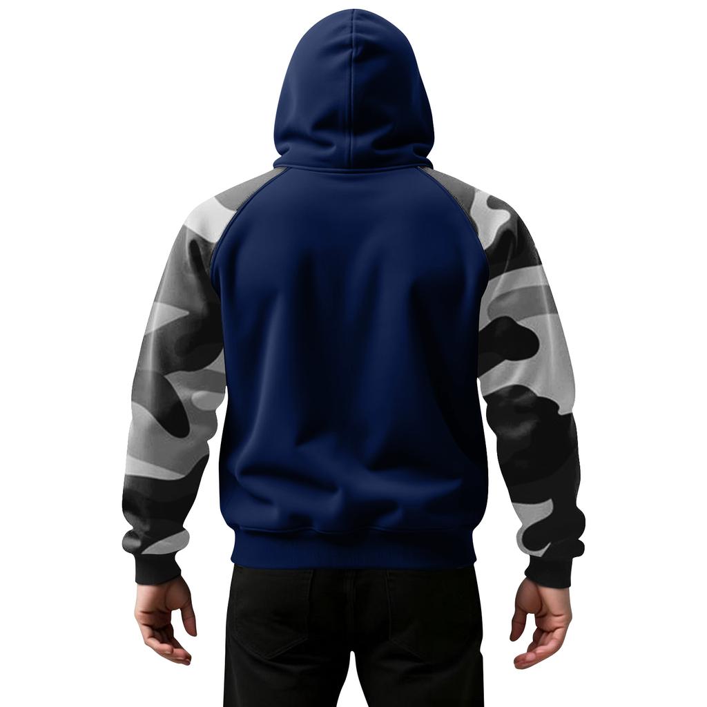 Pánská maskáčová mikina s kapucí Pánská sportovní nadměrná ležérní mikina