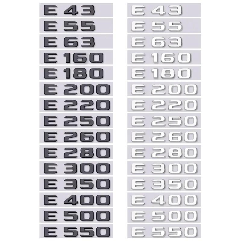 

E43 E55 E63 E180 E200L E220 E250 E260 E280 E300LE350 E400L E500 550 logo car sticker for mercedes benz E class rear trunk label chrome&E400L