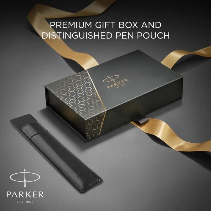 Coffret Cadeau - PARKER - IM Duo - Stylo Plume Et Bille - Finition Laquée Noire - Pointe Moyenne
