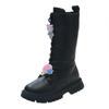 Girls' Leather Martin Boots: Cute Buckle High Boots for Autumn/Winter 2025