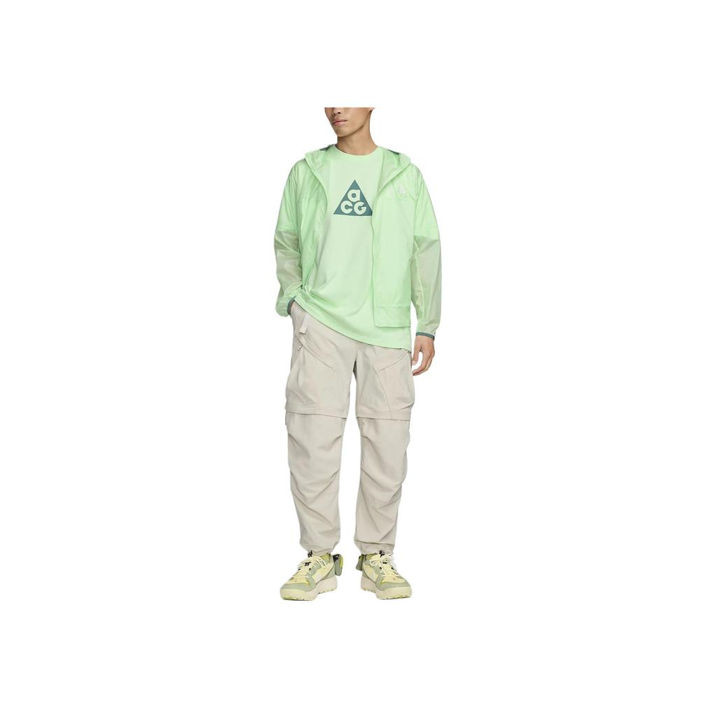 Nike ACG Cinder Cone Solid Color Hooded Zip-Up Casual Long-Sleeve Jacket Men Jackets Light-Green DB0979-376