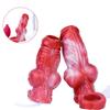 Manșon Penis Squirting Orgasm Non-stop Bărbat Squirting Prezervativ Reutilizabil Capac Penis Spray Lubrifiant Manșon Nod de Câine pentru Bărbați