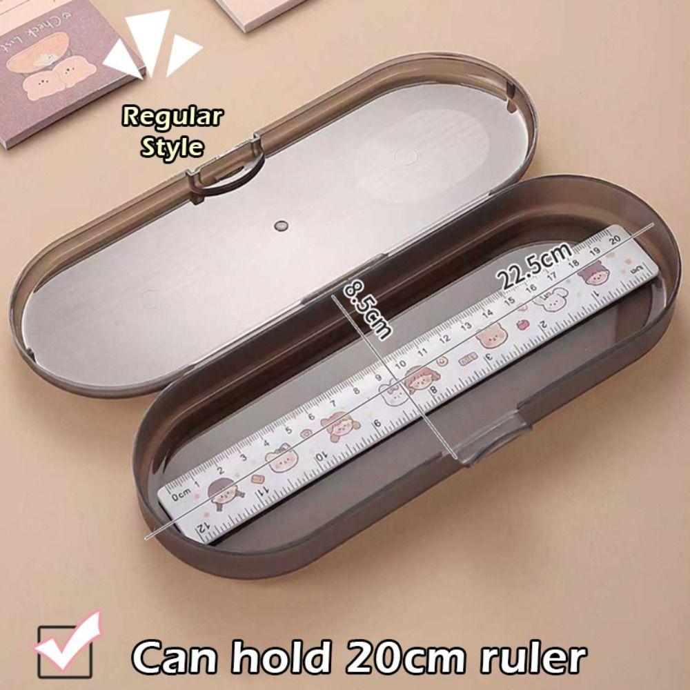 Multi-functional Plastic Storage Box Transparent Stackable Pen Box Large-capacity Pencil Case Students