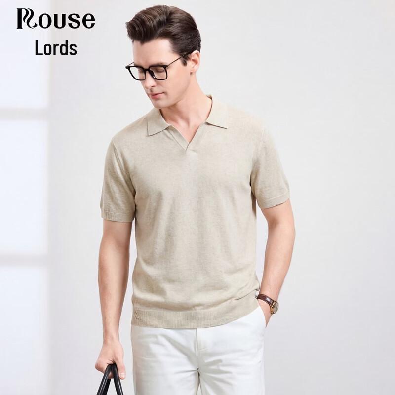 

Men s Cool-Touch Linen Blend Seagull Collar T-Shirt 180