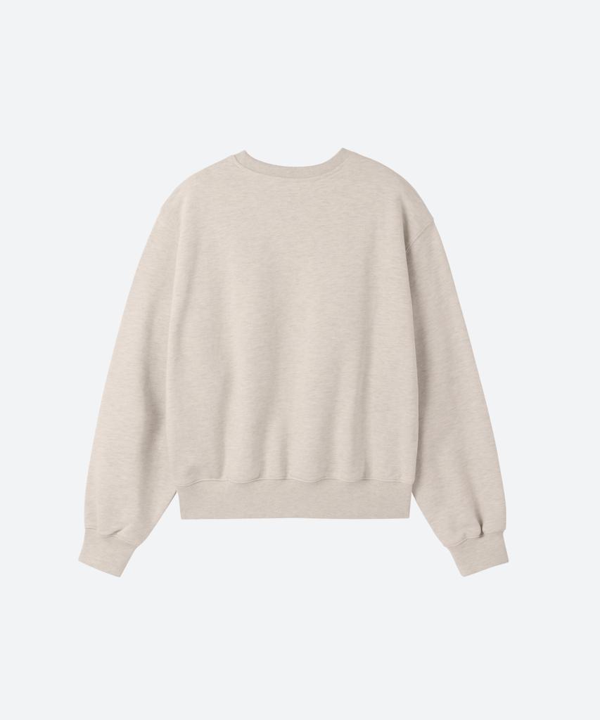 MOONSUN M.C Unisex, Logo Basic Sweatshirt / Oatmeal