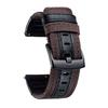 Canvas Leather Watch Band Outdoor 5 Sizes 6 Black Buckle [BINLUN] & Replacement, Quick-Release, Breathable, Compatible, (18/20/22/24mm), Colors,
