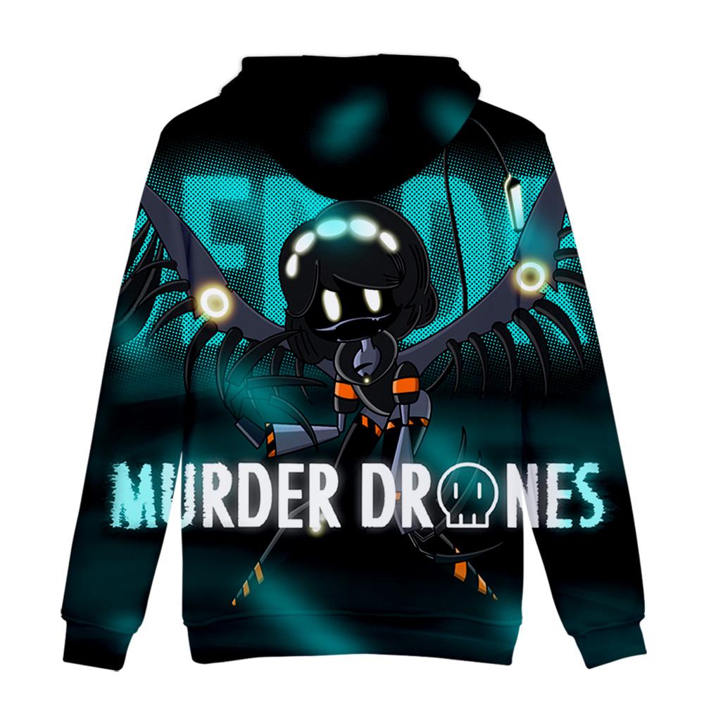5 Colors Murder Drones Anime Hoodie Tie Dye Hoodie Streetwear Cartoon Printed Hooded Sweatshirt Men Women Cosplay Sports Pullovers