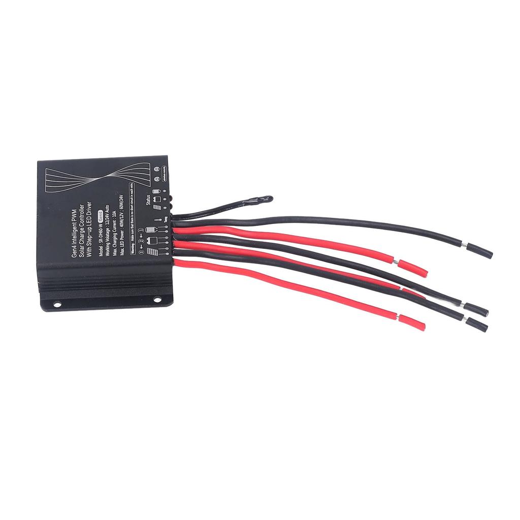 Solar Charge Controller 12V 24V PWM Battery Charging Regulator with LED Stepper Driver