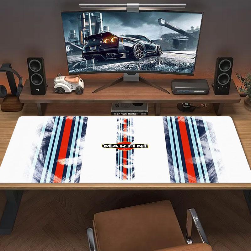 Martini Racing Large Size Mouse Pad Large Gaming Table Cushion Non-slip Laptop Tablet Big Mousepad XXL Mat Mini PC Playmat With Lock edge