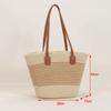 Fashion Straw Woven Tote Bag Square Stripe Woven Shoulder Bag Underarm Bag Large Capacity Vacation Beach Bag Women's Handbags