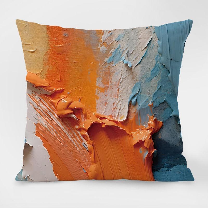 

Abstract Textured Oil Painting Throw Pillow Covers Set - Artistic Home Decor 16x16Inch