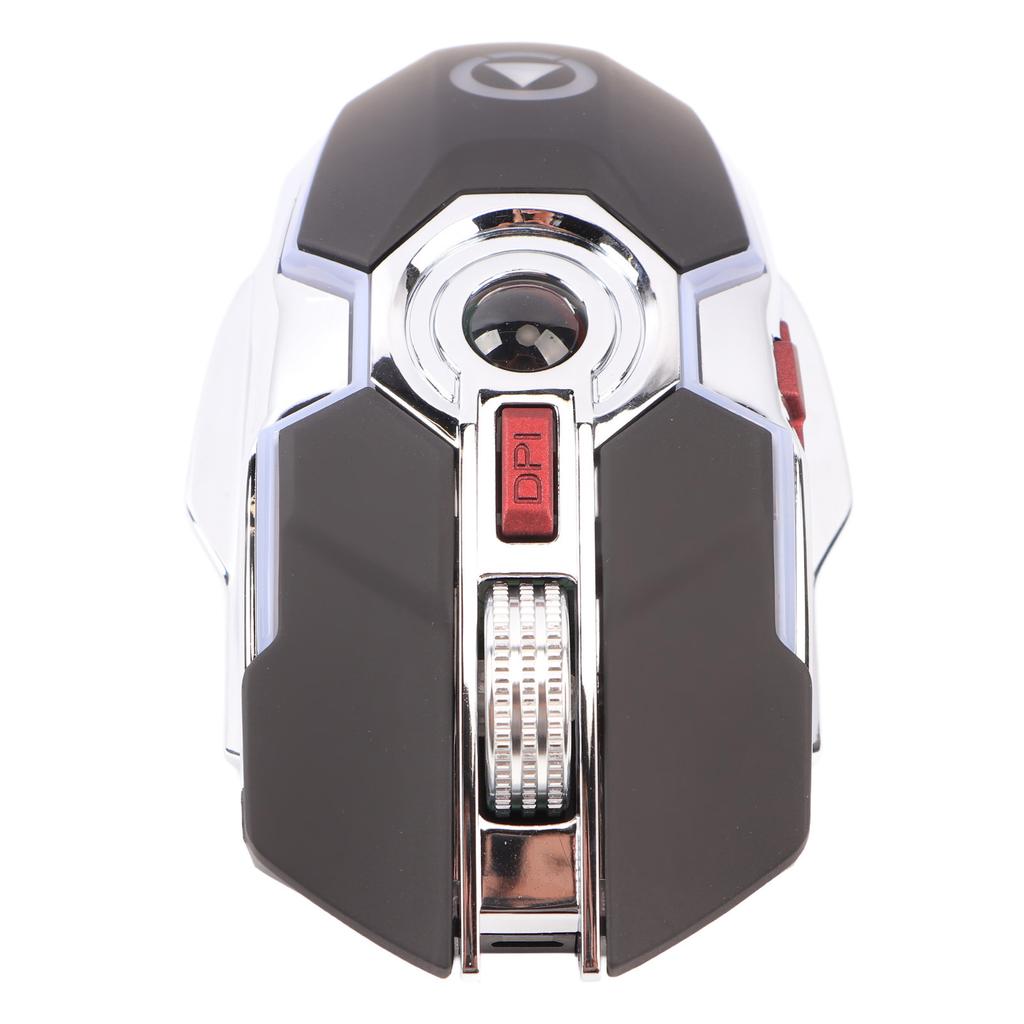 Wireless Mouse USB Receiver Ergonomic Adjustable RGB Backlit Ultra Quiet Office Mouse for Home