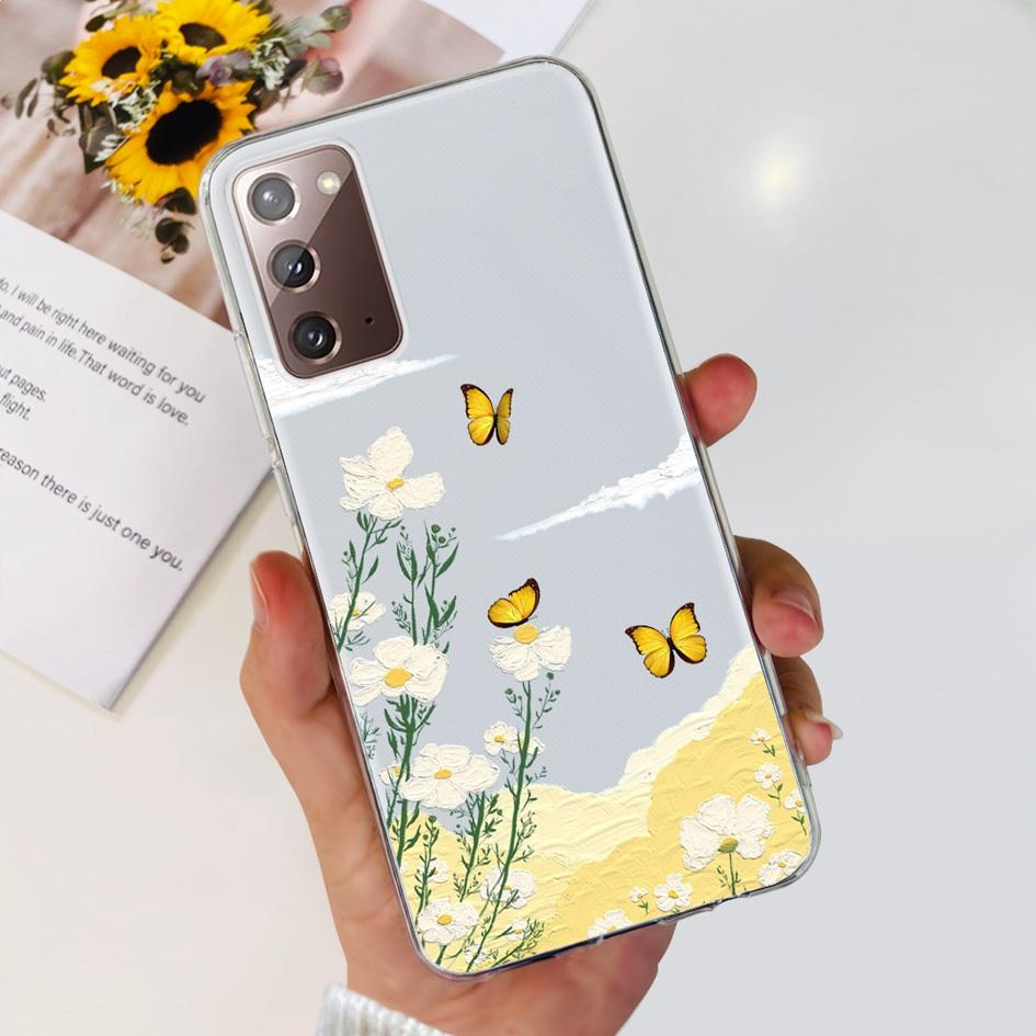 For Samsung Note 20 5G Case SM-N981B Popular Flower Slim Soft Silicone Phone Cover For Samsung Galaxy Note20 Ultra 5G Funda Capa