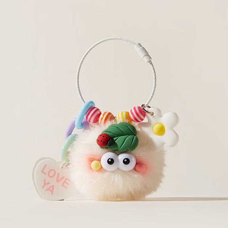 Cute Ladybug & Soot Sprite Plush Bag Charm Keychain