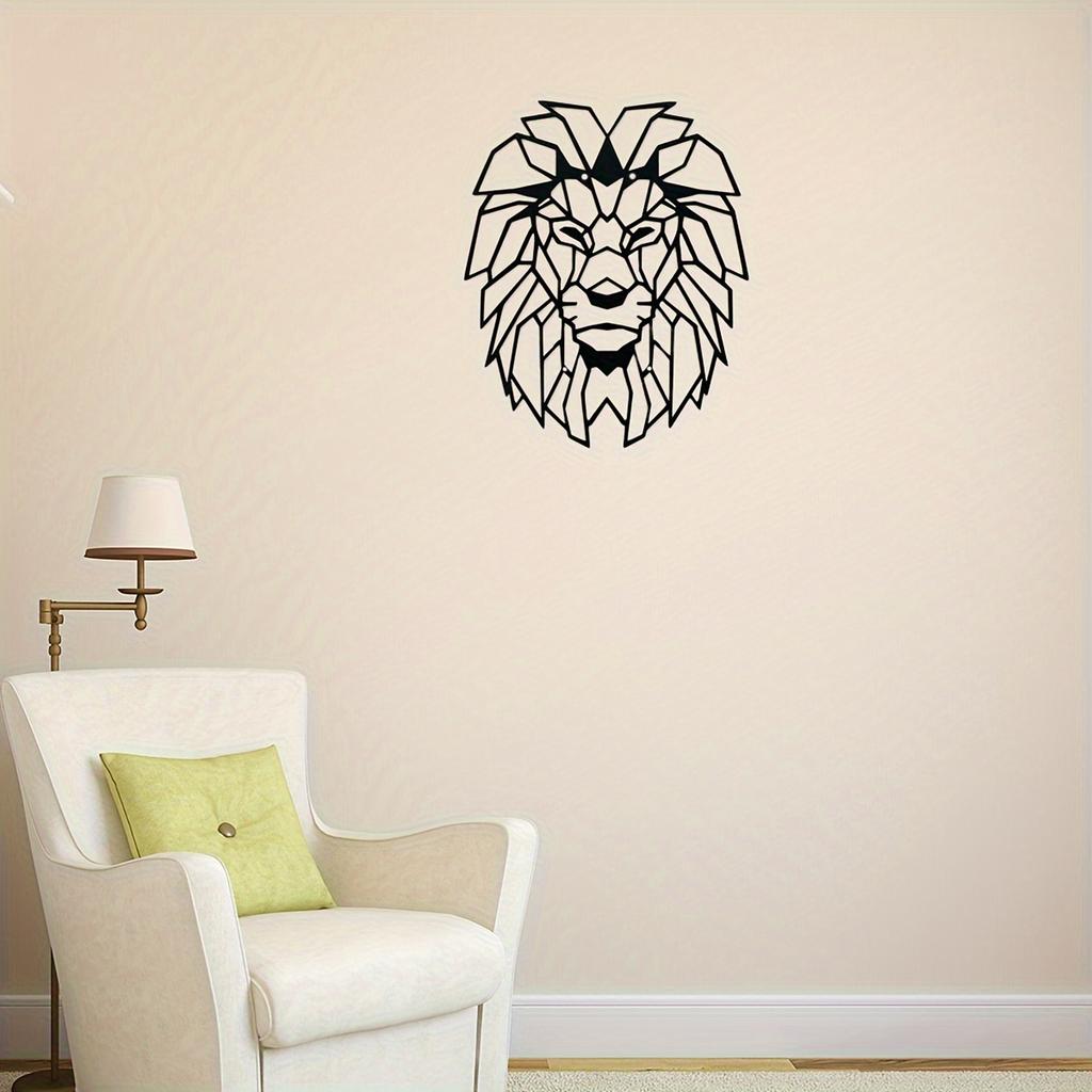 Abstrakte Kreative Schwarze Tier Löwe Eisen Wanddekoration Eisen Wandskulptur Heim Hängende Dekoration Dekoration