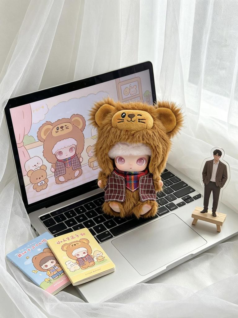 Dimoo Drama Club Newborn Diary: Cute Golden Sable Lion Doll Clothes Set