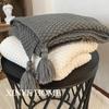 Nordic Style Tassel Wool Sofa Cover & Office Nap Blanket Shawl