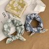 Headscarf Summer women's pastoral floral cotton and linen small square scarf small fresh high-grade lace headband silk scarf scarf