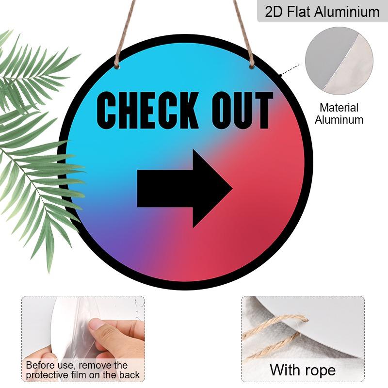 Check Out Arrow Metal Wall Art 7.87x7.87 / 11.81x11.81 Inch Round Aluminum Sign for Shop Cafe Restaurant Business Wall Decor