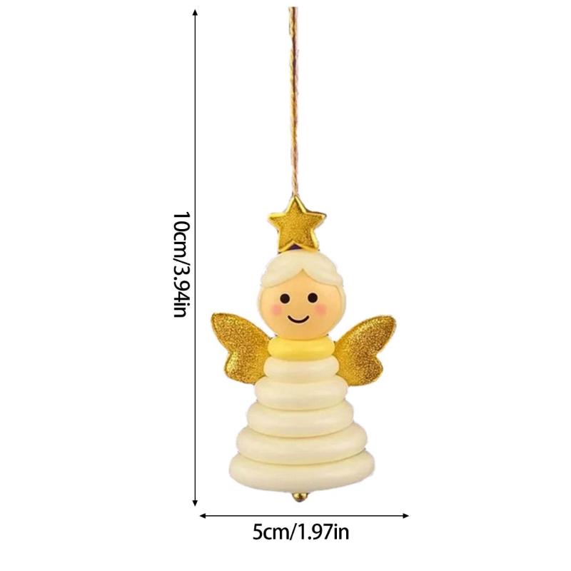 Festival Craft Buttons Santa Snowman Angelic Christmas Tree Decorations Plastic Materials Portable Handmade Projects