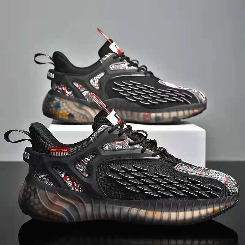 Shoes men's autumn breathable mesh shoes casual year new running shoes coconut shoes national sports men's shoes