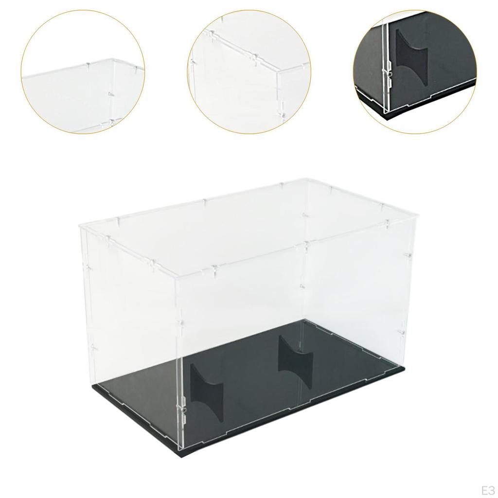 Acrylic Rugby Ball Display Box 12.5x7x7.4inch Accessory Versatile Dustproof Sturdylightweight