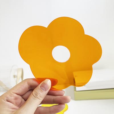 Posavasos de Flor de Acrílico Resistente al Calor Lindo Posavasos Transparente para Escritorio Cocina Sala de Estar Impermeable Antideslizante Reutilizable Posavasos para Tazas
