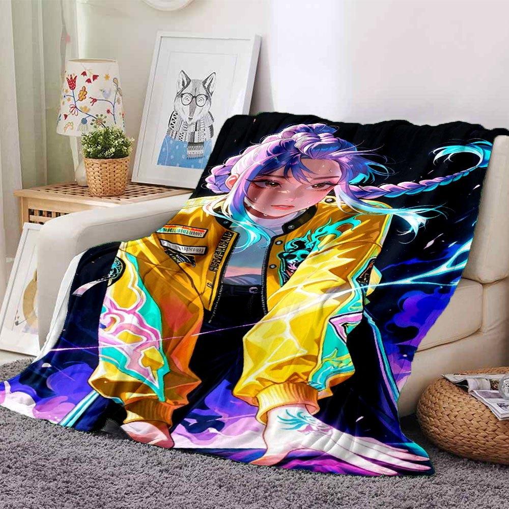 

1pc Hunter X Kopo group - Themed Flannel Blanket - Suitable for Bed, Home Decor, Graduation Gifts, Easter, Back to School, ChristmasA19 80cmx120cm(31inx47in)