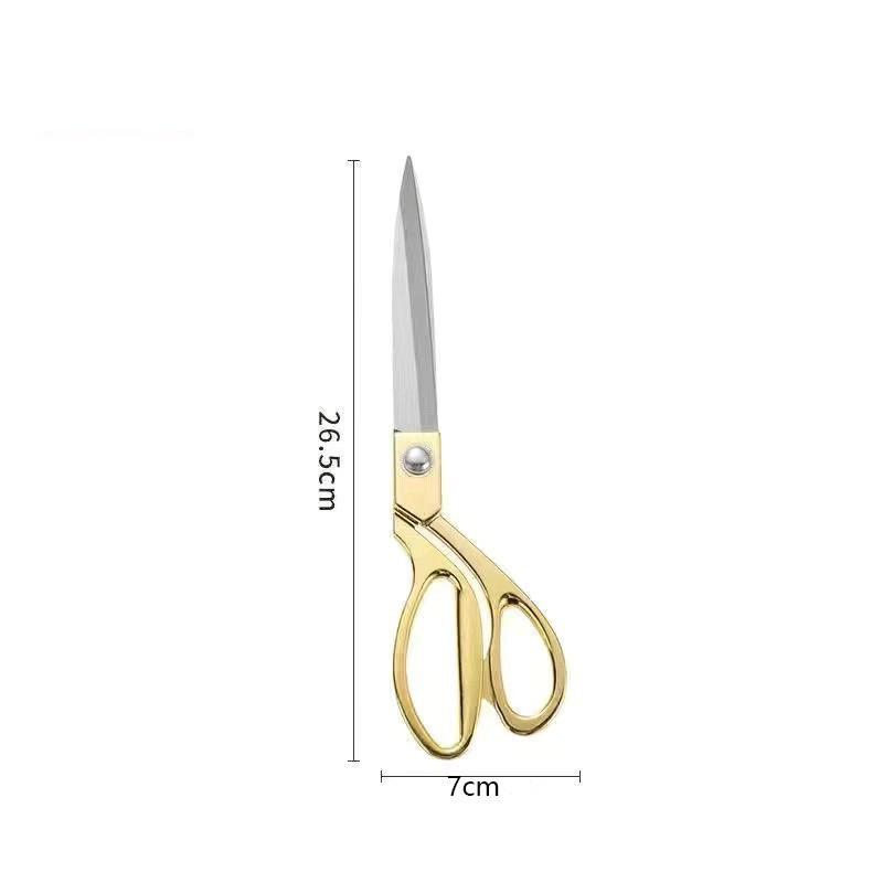 Gold-Plated Zinc Alloy Tailor Scissors - Stainless Steel for Clothing and Festive Ribbon Cutting