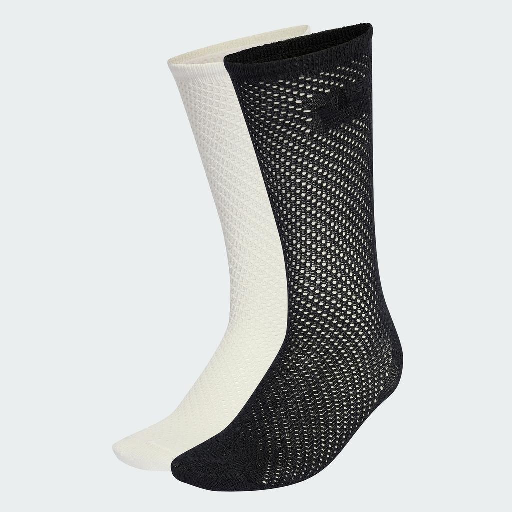 2 Pairs Of Adidas Crochet Crew Socks Kd8398