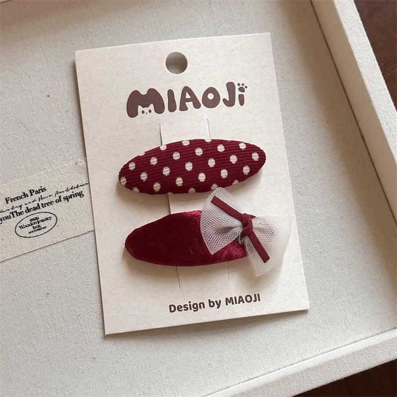 

1 пара заколок для волос с бантом, милая симпатичная заколка для волос для женщин и девочек, универсальная заколка для волос с челкой, изысканные аксессуары для волос, подарки