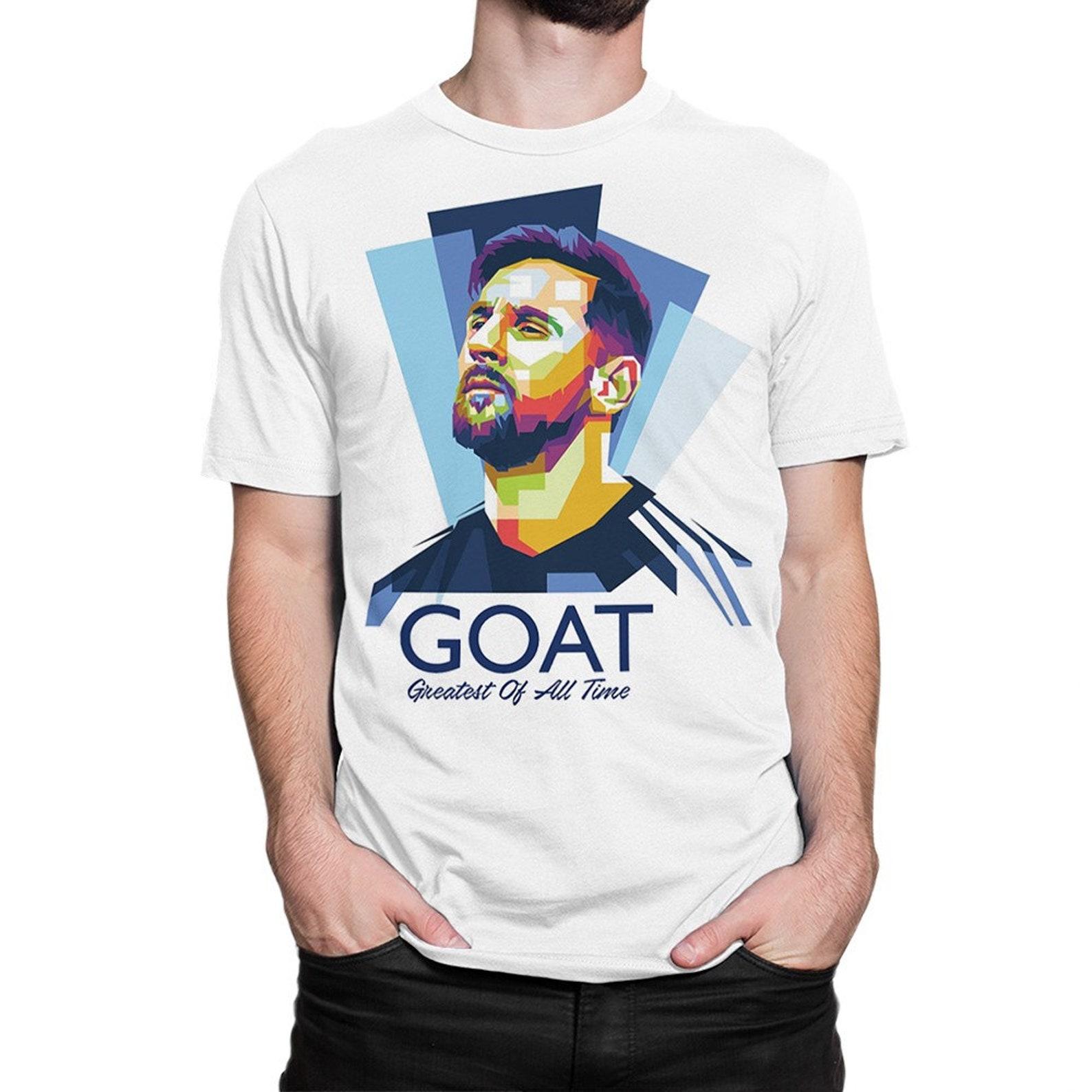 Lionel Messi The GOAT T-Shirt, Men s Women s All Sizes (FOT-21000) 4XL