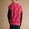 Li Ning 2023 Autumn Winter New Wade Series V Neck Knitted Cartoon Full Print Vest Men Vest Bright-Pink AMVT029-10