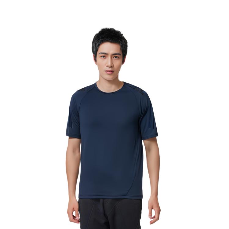 adidas T Shirts Men's Legend Ink Color Crew Neck Moderate Straight Fit FJ4078