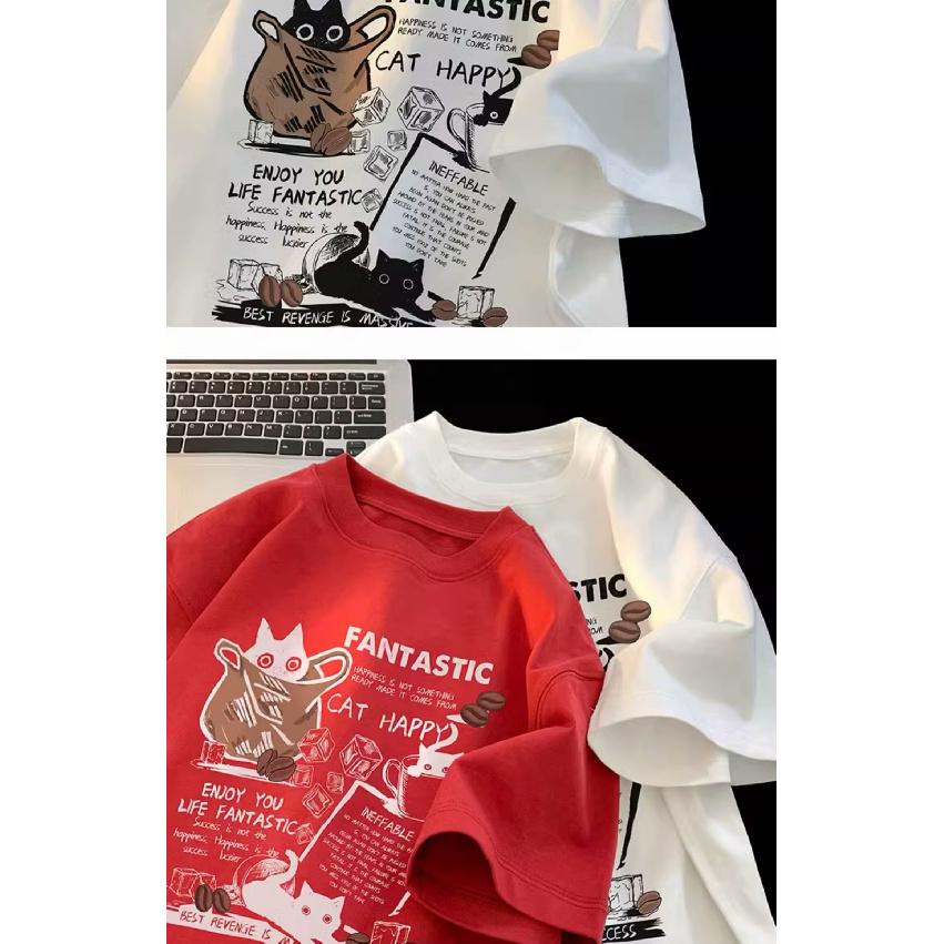 Short Sleeve T-shirt Men's Fashion Brand Summer Loose Half Sleeve 2024 New Internet Celebrity Fashion Ins Simple Printed Top