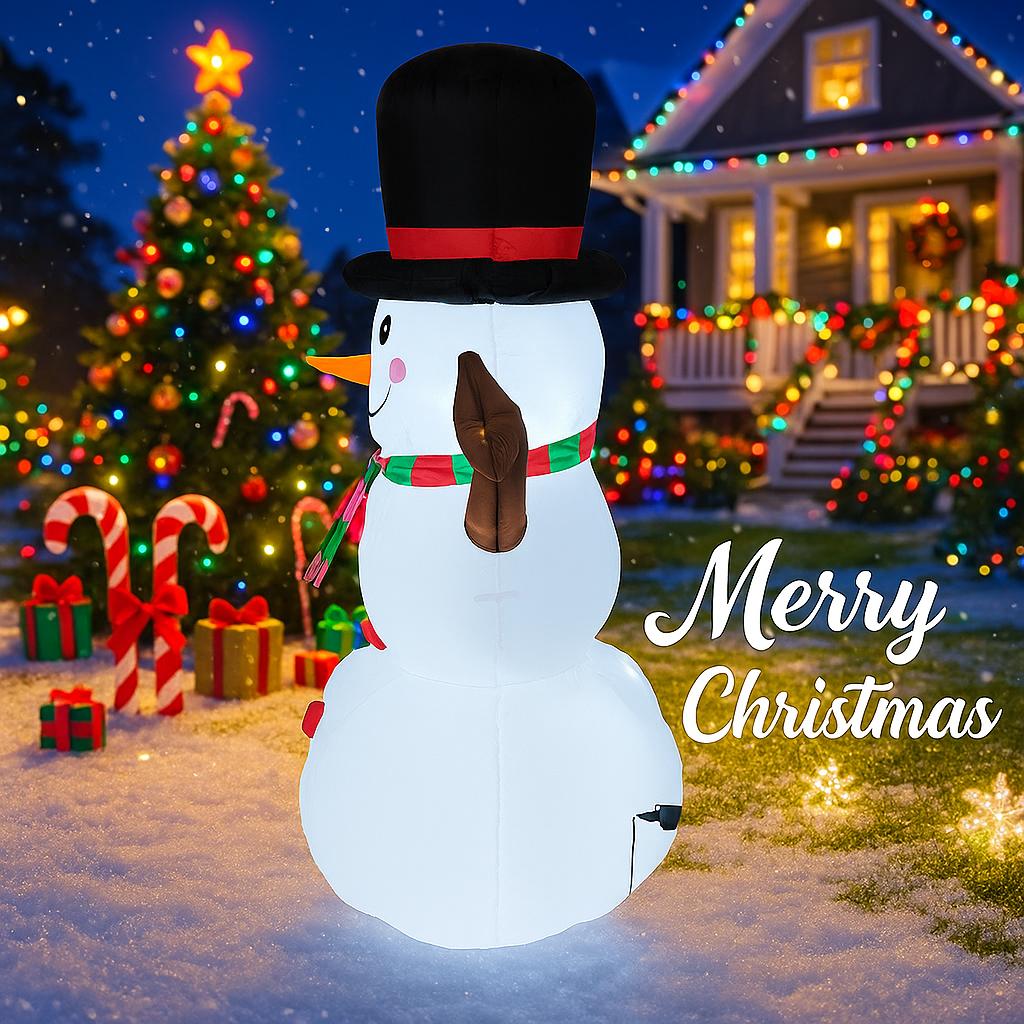 5.2FT Xmas Holiday Inflatable Yard Decor LED Snowman Toy Christma Outdoor Home Decoration Ornament Festive Gift Supplies Decor