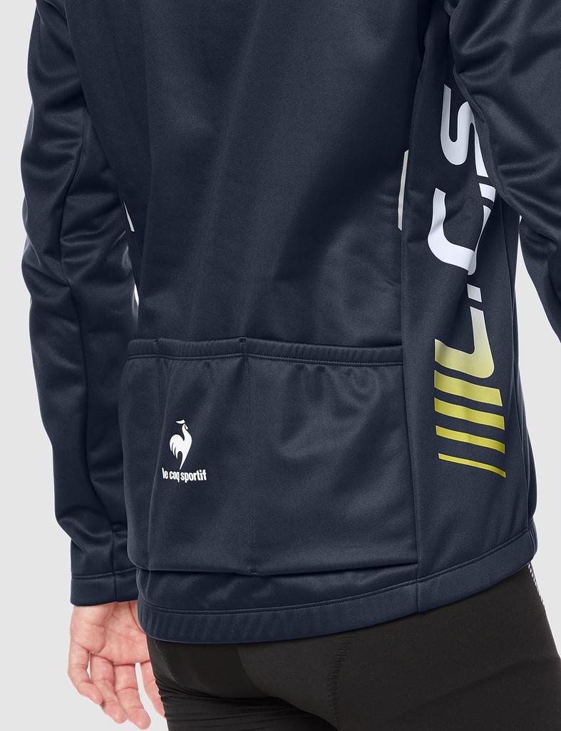 Le Coq Sportif Long Sleeve for Cycling Shirt, Windproof, Warm, Stretch, Navy,