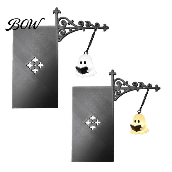Jedinečná čtecí lampa Duch Knihovna Světlo, Roztomilá lampa, Retro Všestranná závěsná dekorace Zarážky na knihy Světlo pro Halloween Knihovna Pracovna