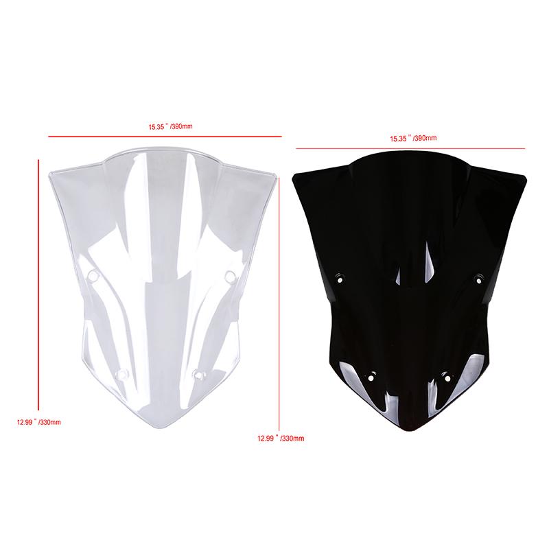 Windscreen Fit for Kawasaki Z900 2017-2018 Windshield Double Bubble Shield Deflector Fairing Bracket Motorcycle Accessories