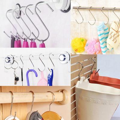 Ganchos en forma de S de acero inoxidable con punta afilada, colgador de ropa para carne, ganchos colgantes para carnicería, utensilios de cocina para hornear