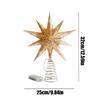 Christmas Tree Star Topper Holiday Treetop Decorations Pre-Lit Glittered Star Treetop For Office Indoor Home Bar Shop Bedroom