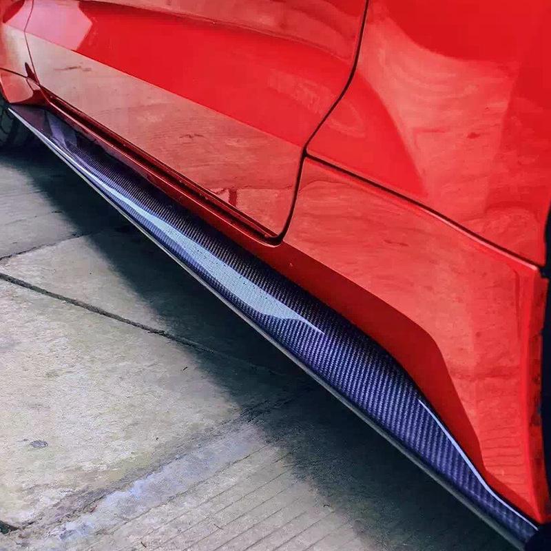 Carbon Fiber Side Skirts for 2015-2022 Ford Mustang Original Style