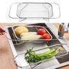 Stainless Steel Kitchen Draining Rack Retractable Vegetable Tableware Holder Kitchen
