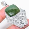 Green Aventurine Gemstone Handmade 925 Sterling Silver Jewelry Pendant 2.40"