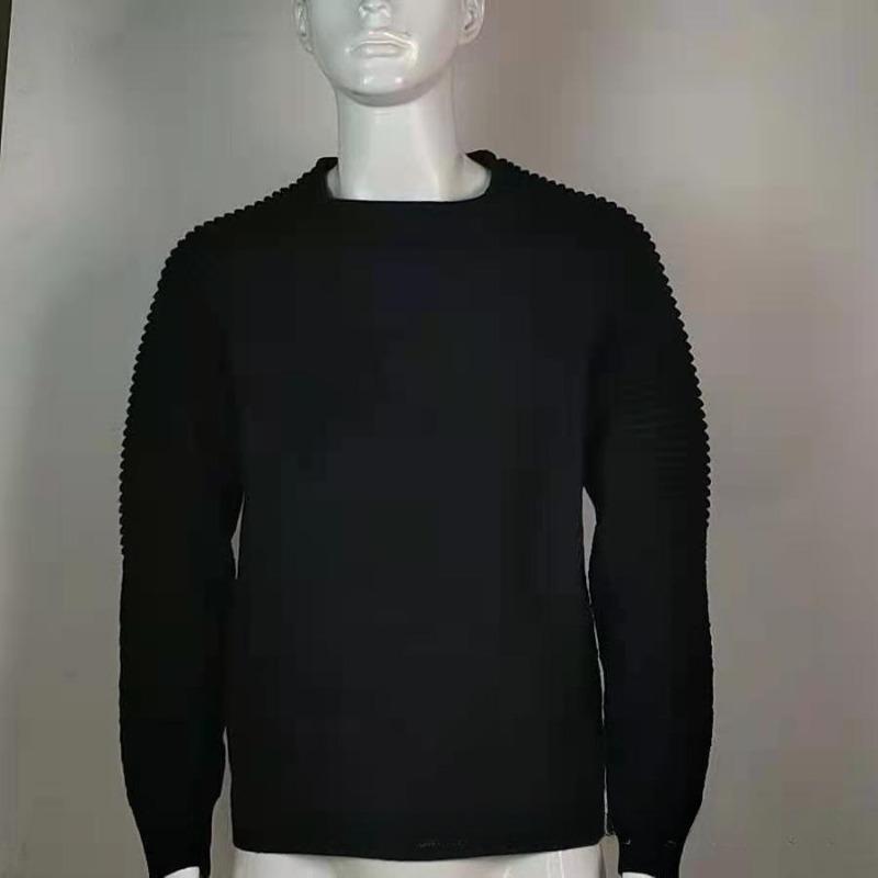 Pull en Tricot pour Homme, Coupe Ajustée à Manches Longues et Col Rond, Haut d'Automne Hiver Style Européen pour Homme, Tricot Décontracté