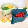 1PC-Plastic Colander Rice Bowl Drain Basket Fruit Bowl Washing Drain Basket with Handle Washing Basket Home Kitchen Organizer