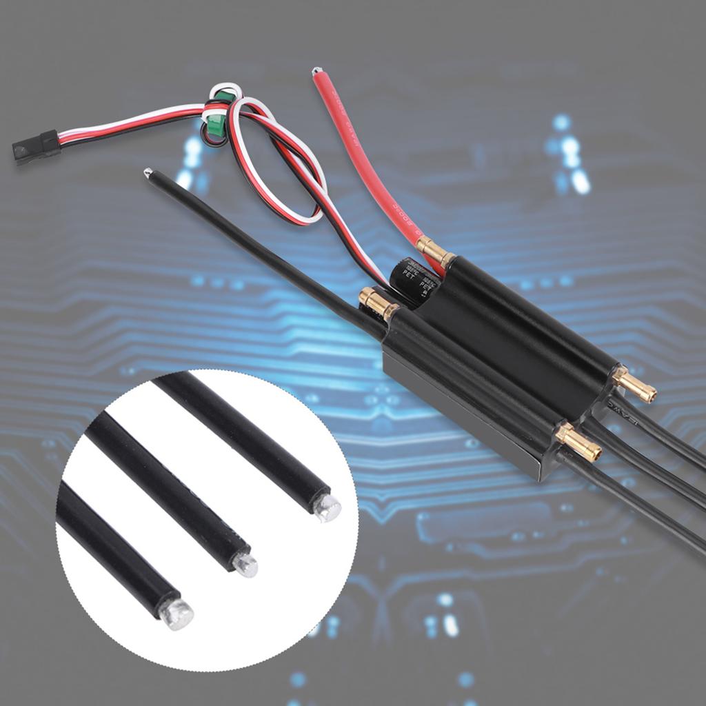 60A RC Boat Waterproof Brushless ESC Electric Speed Controller Accessory for RC Boat